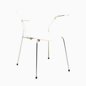 Sillas blancas de Arne Jacobsen para Fritz Hansen, 1973. Juego de 8