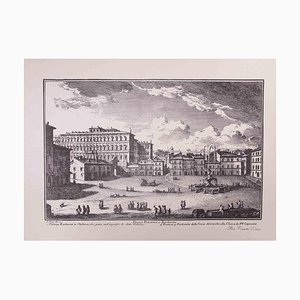 Giuseppe Vasi, Palazzo Barberini, Original Etching, Late 18th-Century