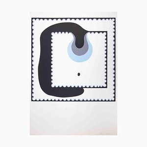 Plinio Mesciulam, Abstract Composition, Original Screen Print, 1973