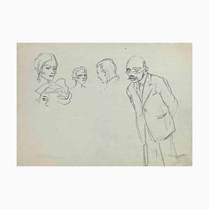 Pierre Georges Jeanniot, Les Portraits, Dessin au Crayon, Début 20ème Siècle