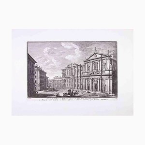 Giuseppe Vasi, Church of S. Maria in Vallicella, Etching, Late 18th-Century