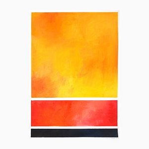 Natalia Roman, Fields of Colors, 2022, acrilico su carta da acquerello
