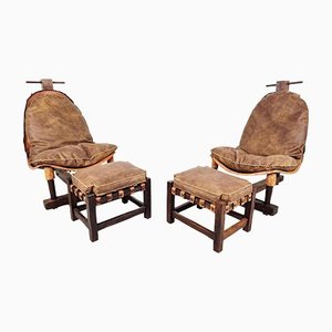Vintage Brazilian Lounge Chairs, 1960s, Set of 2