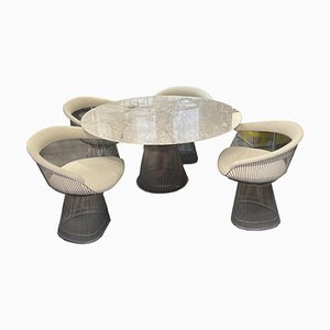 Tavolo da pranzo e 4 sedie di Knoll & Platner