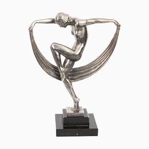 Art Deco Bronze Sculpture of a Dancer by Max Le Verrier, Paris, 1930s