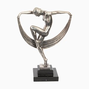 Sculpture de Danseuse Art Déco en Bronze par Max Le Verrier, Paris, 1930s