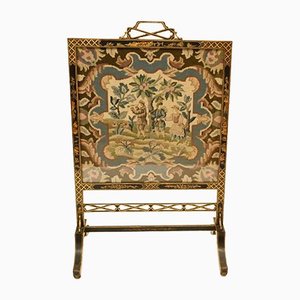 Regency Chinoiserie Lacquer Screen Tapestry, 1840