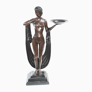 Art Deco Biba Figurine Statue aus Bronze