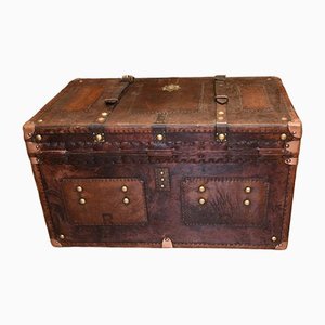 Vintage Luggage Trunk in Leather