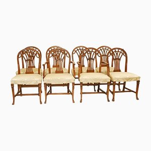 Hepplewhite Dining Chairs in Mahogany, Set of 8