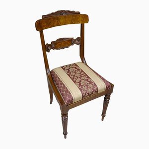English Regency Dining Chairs with Walnut Inlay, Set of 12