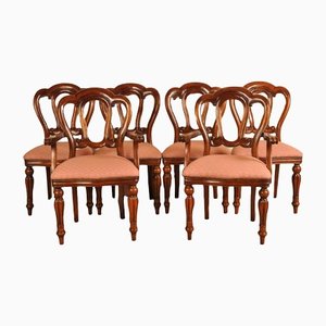 Victorian Dining Chairs in Mahogany, Set of 6