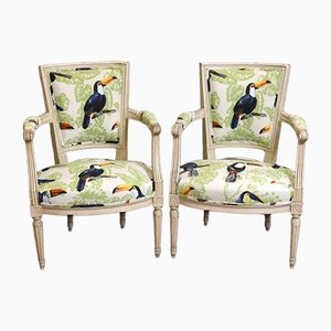 Regency Painted Armchairs, Set of 2