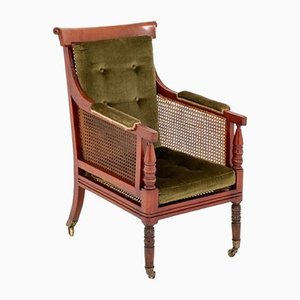 Chaise Bergère William IV Antique en Acajou