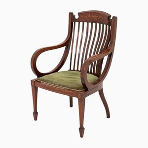 Fauteuil Sheraton Revival Antique, 1890s