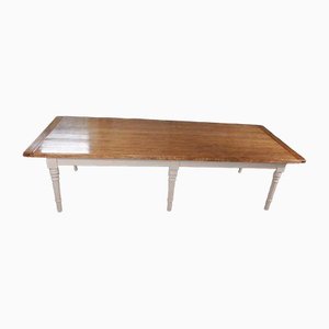 Oak Refectory Dining Table with Painted Base