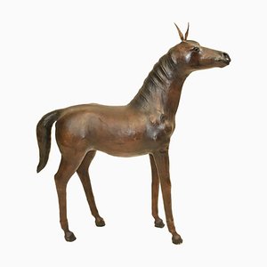 Vintage Leather Horse from Liberties of London, 1950s