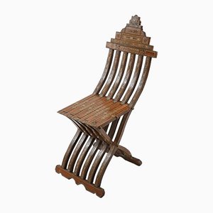 Antique Syrian Folding Chair, 1860s