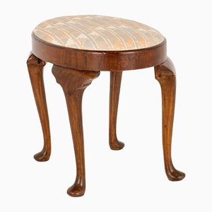 Tabouret Queen Anne Antique en Noyer