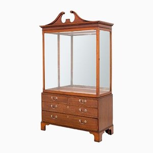 Antike georgianische Vitrine aus Mahagoni, 1880er