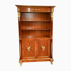 French Empire Open Front Cabinet in Walnut