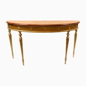 Consola Regency de madera satinada