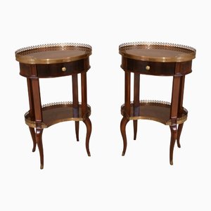 Tavolini Regency in ottone, set di 2