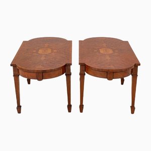 Antique Regency Mahogany Inlaid Coffee Tables, 1900s, Set of 2
