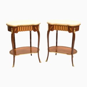 French Louis XVI Side Tables, Set of 2