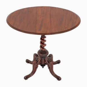 Antique Dining Table in Mahogany with Drop Leaf, 1860s