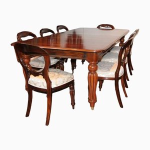 Victorian Mahogany Dining Table Set