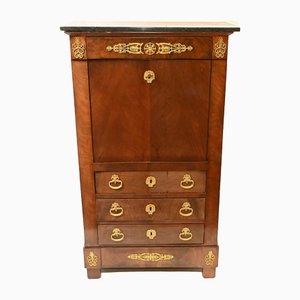 French Empire Mahogany Desk with Drawers, 1880s