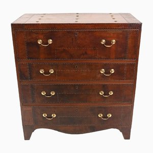 Leather Military Campaign Chest of Drawers