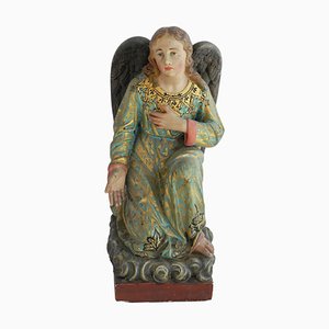 19th Century French Angel Plaster Statue