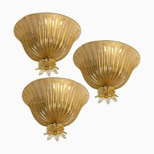 Blumenförmige Deckenlampe aus Muranoglas von Barovier & Toso, Italien