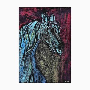 Esperia Gava, The Horse, esmalte sobre papel, años 50