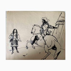 Norbert Meyre, Le Chevalier, Dessin, milieu du 20ème siècle