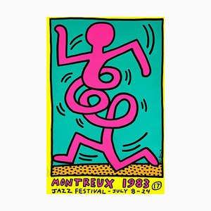 Póster del Festival de Jazz de Montreux (amarillo) de Keith Haring