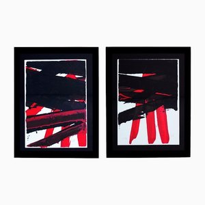 Luis Feito, November Diptych Lithographs, Madrid, 1929, Set of 2