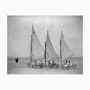 Fox Photos/Getty Images Sand Yachts, 1927, Papier Photographique