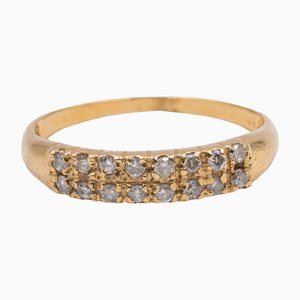 18k Yellow Gold Vintage Diamond Ring 0.16ctw, 1970s