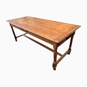 Antique French Oak Refectory Dining Table, 1850s