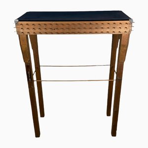 Vintage Hand Caved Side Table from Couzy, 1970s