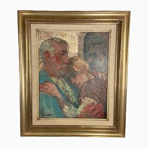 Isaac Naarden, The Lost Son, 1960s, Oil on Board, Framed