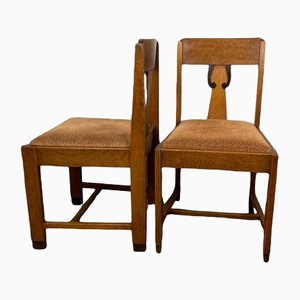 Amsterdam School Oak Chairs, Set of 2