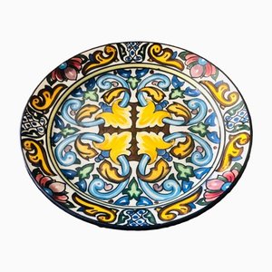 Vintage Spanish Hand Painted Decorative Plates in Ceramic, Set of 12