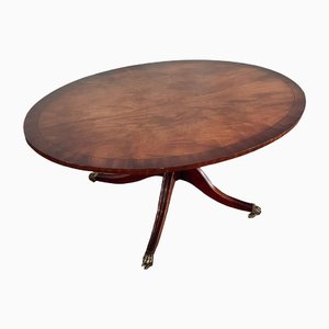 English Oval Coffee Table in Mahogany by Bevan Funnell