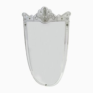 Handmade French Style Ca Dario Mirror in Murano Glass & 800 Silver in the Style of Fratelli Tosi