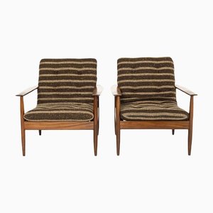 Vintage Danish Arm Chairs in the Style of Grete Jalk, 1960s, Set of 2