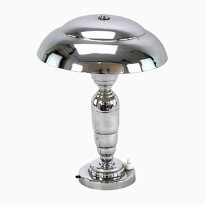 Art Deco Table Silver Lamp